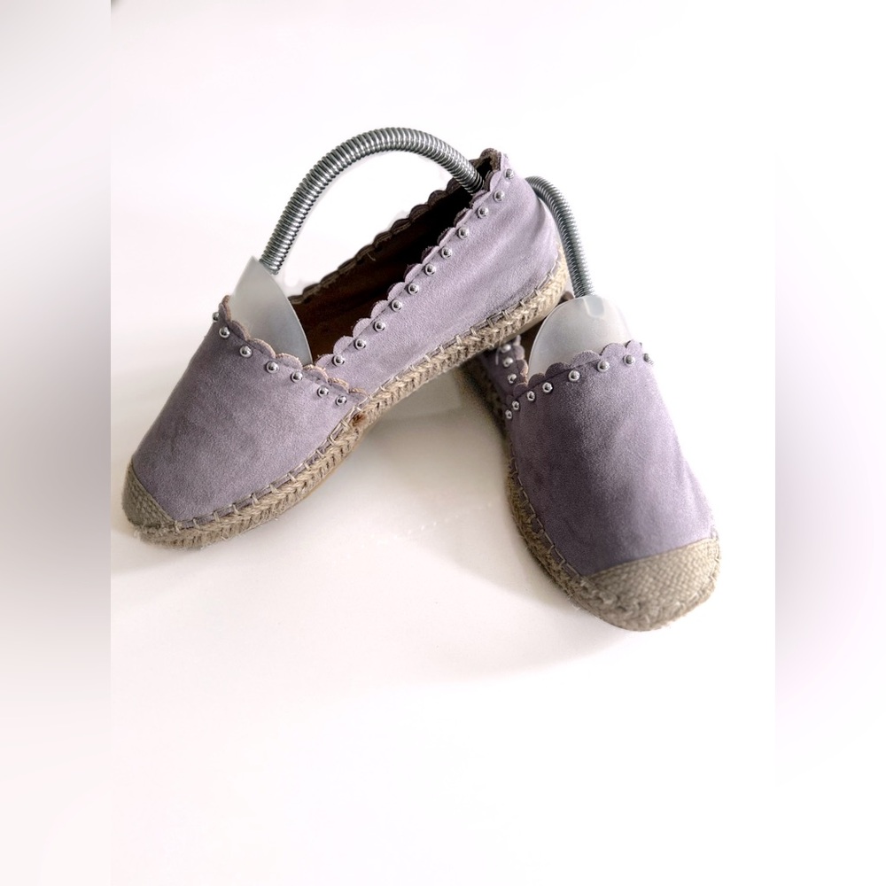 Lavender Espadrille with pearl detail  Flats